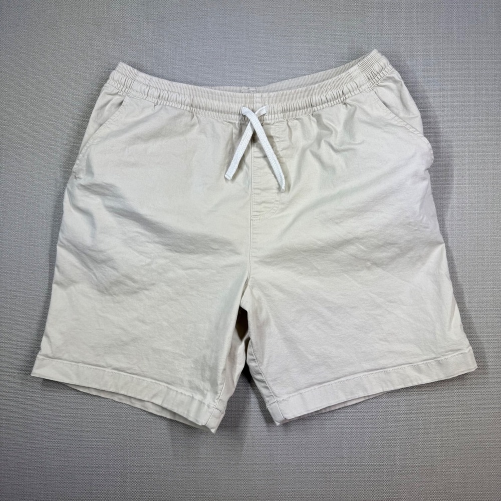Chubbies Originals Mens 7 Inch Inseam Khaki Tan Shorts Elastic Drawstring Medium